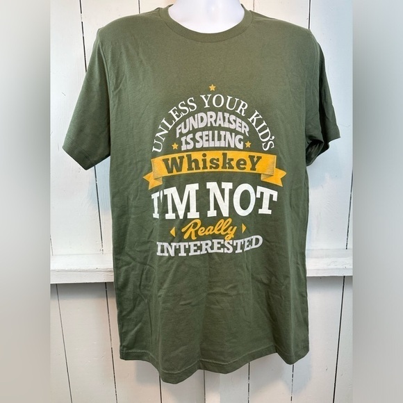 Sarcastic Men’s T-shirt Unless your kids fundraiser is selling whiskey Size L - Picture 3 of 10